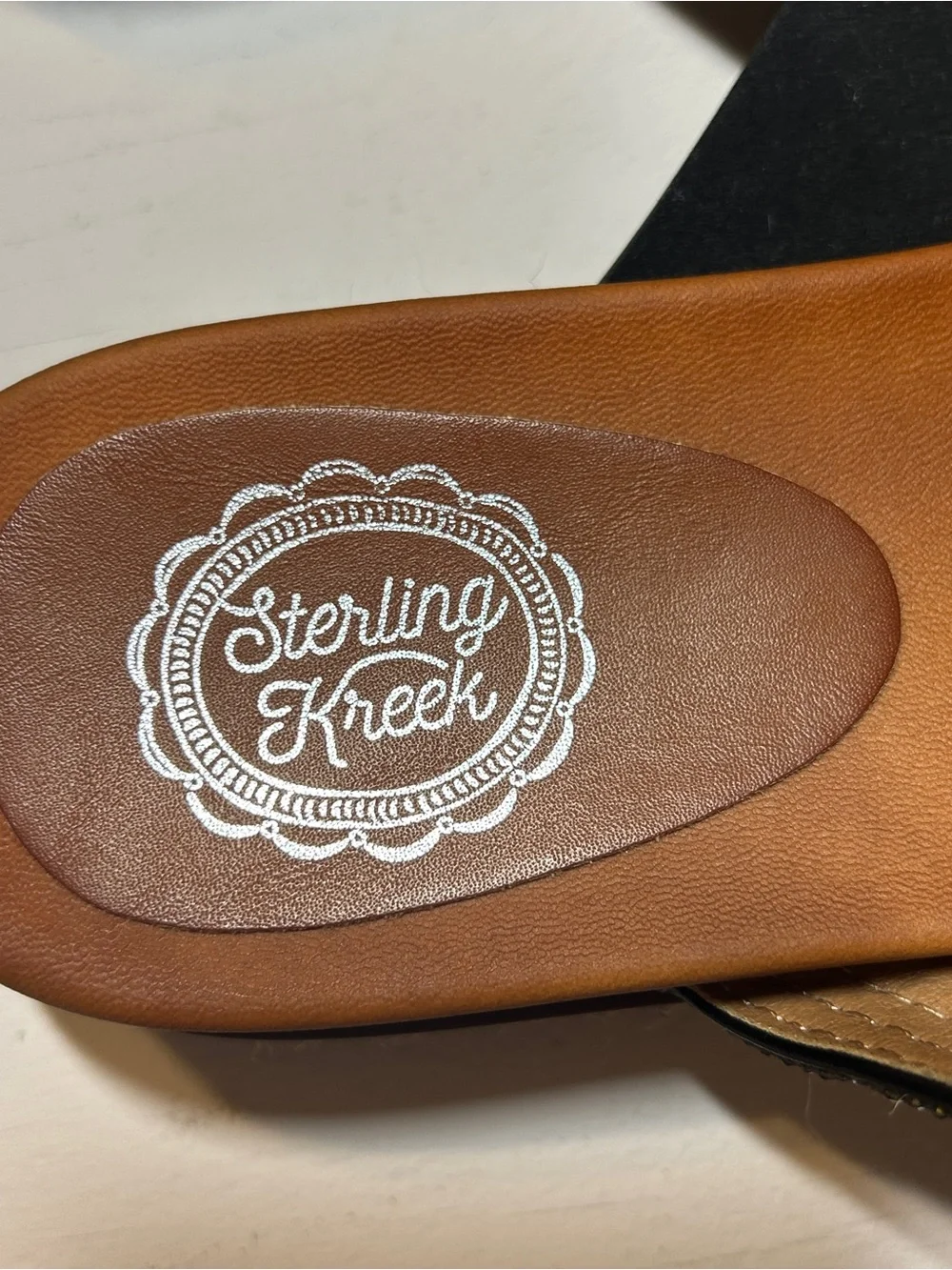 Sterling Kreek Women’s Size 38 Black Embellished Espadrille Slide Sandals